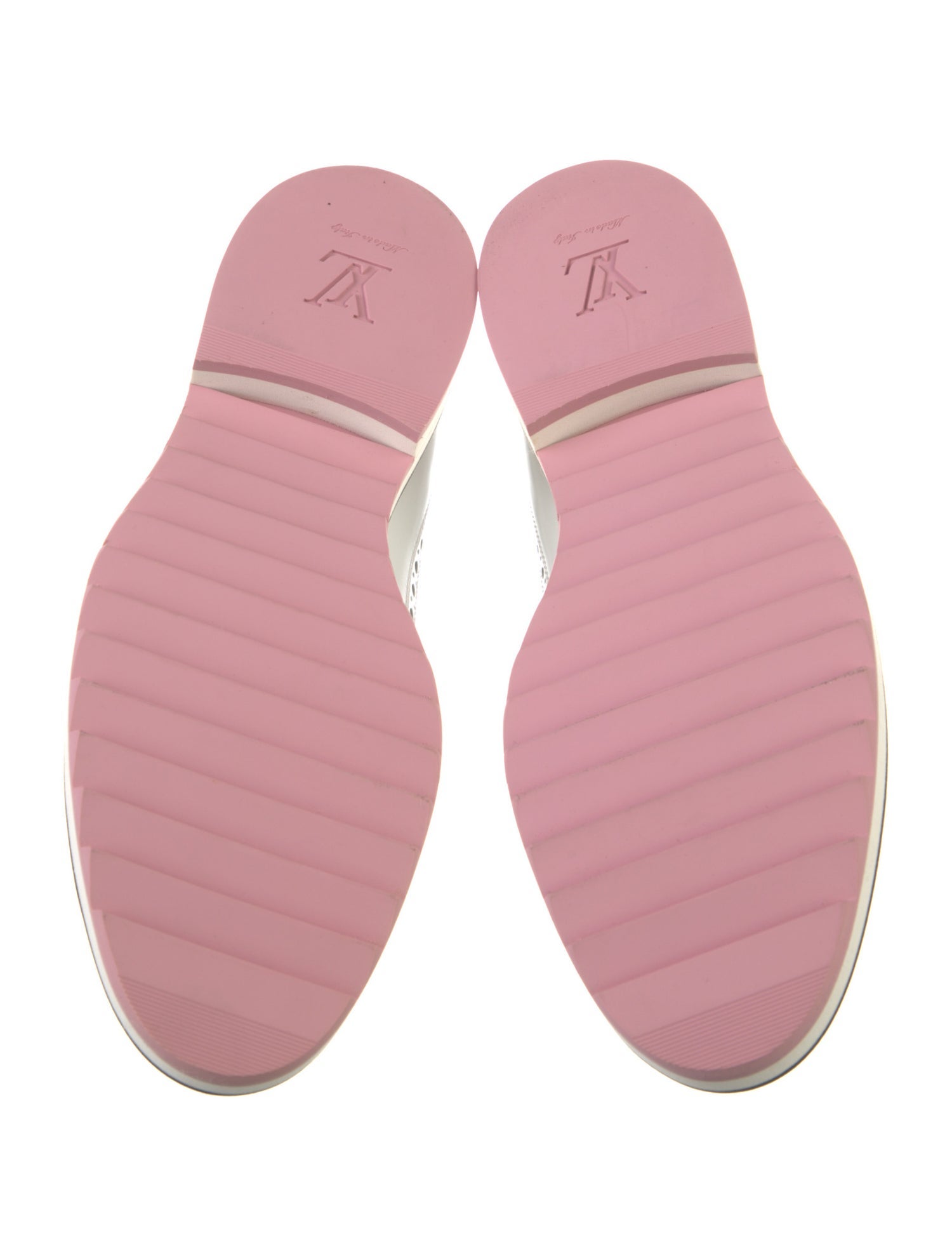 Louis Vuitton Leather Lasercut Accents Loafers